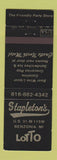 Matchbook Cover - Stapleton's Liquor gas Benzonia MI Castle North Motel