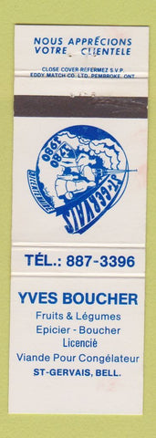 Matchbook Cover - Yves Boucher Grocery St Gervais QC