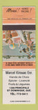Matchbook Cover - Marcel Korouac Epicier St Dominique QC WEAR