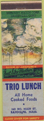 Matchbook Cover - Trio Lunch Randolph MA