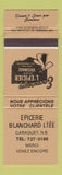 Matchbook Cover - Epicere Blanchard Caraquet NB