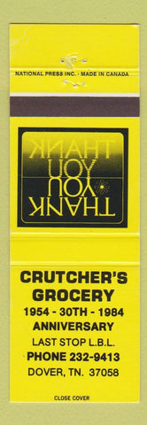 Matchbook Cover - Crutcher's Grocery Dover TN 1984