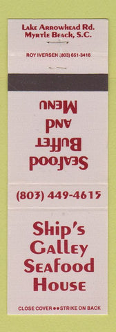 Matchbook Cover - Ship's Galley Seafood Buffet Myrtle Beach SC