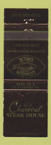 Matchbook Cover - Charcoal Steak House Kitchener ON WEAR