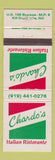 Matchbook Cover - Chardo's Italian Restaurant Kill Devil Hills NC WEAR