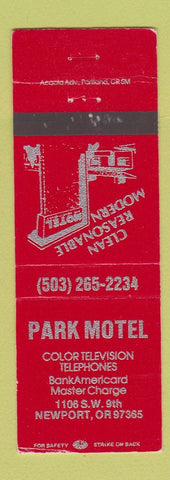 Matchbook Cover - Park Motel Newport OR