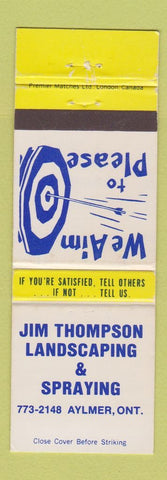 Matchbook Cover - Jim Thompson Landscaping Aylmer ON