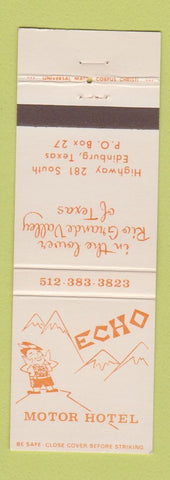 Matchbook Cover - Echo Motor Hotel Edinburg TX