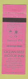 Matchbook Cover - Ocean Reef Motor Inn Myrtle Beach SC