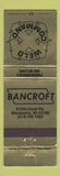 Matchbook Cover - Weld Command Welding Bancroft Waukesha WI WEAR