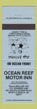 Matchbook Cover - Ocean Reef Motor Inn Myrtle Beach SC BLUE