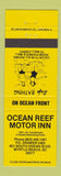 Matchbook Cover - Ocean Reef Motor Inn Myrtle Beach SC YELLOW