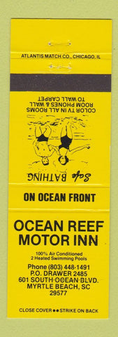 Matchbook Cover - Ocean Reef Motor Inn Myrtle Beach SC YELLOW