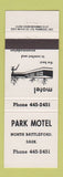 Matchbook Cover - Park Motel North Battleford SK