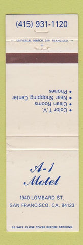 Matchbook Cover - A-1 Motel San Francisco CA WEAR