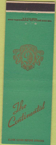 Matchbook Cover - The Continental Bar  and  Lounge Cleveland OH