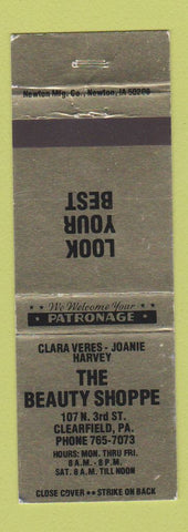 Matchbook Cover - Beauty Shoppe Clearfield PA