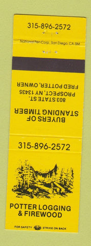 Matchbook Cover - Potter Logging Firewood Prospect NY