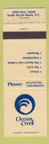 Matchbook Cover - Ocean Creek North Myrtle Beach SC WEAR