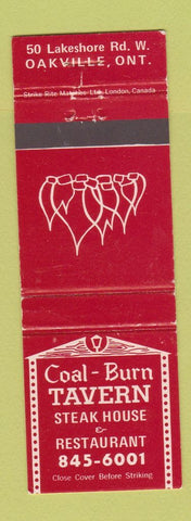 Matchbook Cover - Coal Burn Tavern Steak House Oakville ON