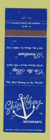 Matchbook Cover - Ship Ahoy Restaurants Corpus Christi? TX