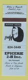 Matchbook Cover - Epicere 2H Val D'Or? QC BLUE