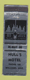 Matchbook Cover - Hull's Motel Williams AZ Route 66 WEAR