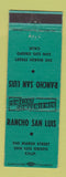 Matchbook Cover - Rancho San Luis San Luis Obispo CA