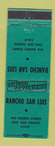 Matchbook Cover - Rancho San Luis San Luis Obispo CA