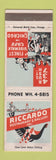 Matchbook Cover - Riccardo Restaurant Chicago IL