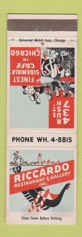 Matchbook Cover - Riccardo Restaurant Chicago IL