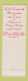 Matchbook Cover - Little Corporal Restaurant Chicago IL