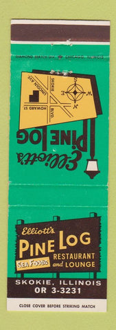 Matchbook Cover - Elliott's Pine Log Restaurant Skokie IL