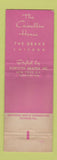 Matchbook Cover - Camellia House Chicago IL Dorothy Draper Drake Hotel WEAR