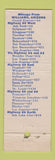 Matchbook Cover - The Coffee Pot Williams AZ Route 66 WEAR