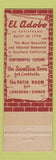Matchbook Cover - El Adobe of San Juan Capistrano CA