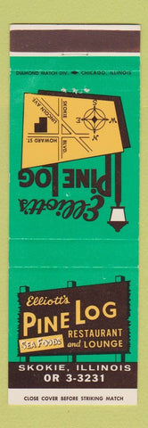 Matchbook Cover - Elliott's Pine Log Restaurant Skokie IL