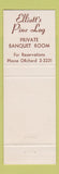 Matchbook Cover - Elliott's Pine Log Restaurant Skokie IL