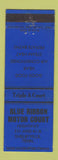 Matchbook Cover - Blue Ribbon Motor Court Motel Shelbyville TN