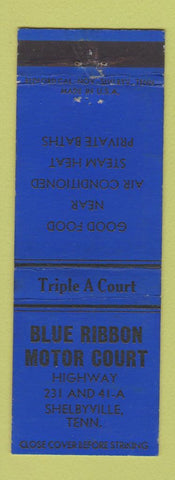Matchbook Cover - Blue Ribbon Motor Court Motel Shelbyville TN