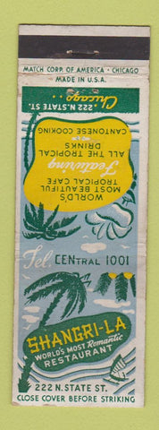 Matchbook Cover - Shangri La Restaurant Chicago IL