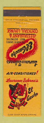 Matchbook Cover - Lawrence Salerno's El Gaucho Restaurant C Hicago IL
