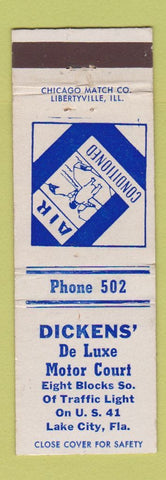 Matchbook Cover - Dickens' Motor Court Motel Lake City FL