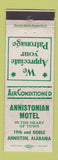 Matchbook Cover - Annistonian Motel Anniston AL WEAR