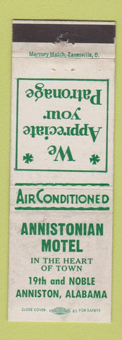 Matchbook Cover - Annistonian Motel Anniston AL WEAR
