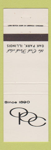 Matchbook Cover - Oak Park Club IL