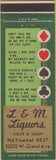 Matchbook Cover - J  and  M Liquors no town