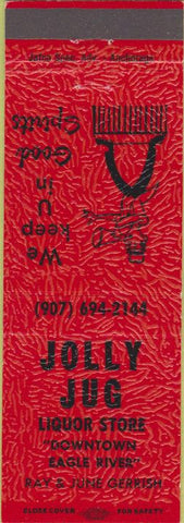 Matchbook Cover - Jolly Jug Liquor Store Eagle River WI ?