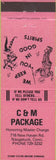 Matchbook Cover - C  and  M Package Liquor Naugatuck CN