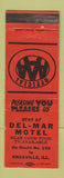 Matchbook Cover - Del Mar Motel Knoxville IL